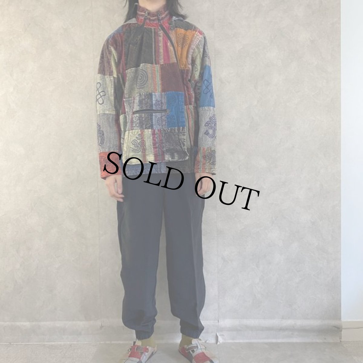 画像2: NEPAL製 パッチワークジャケット M (2)