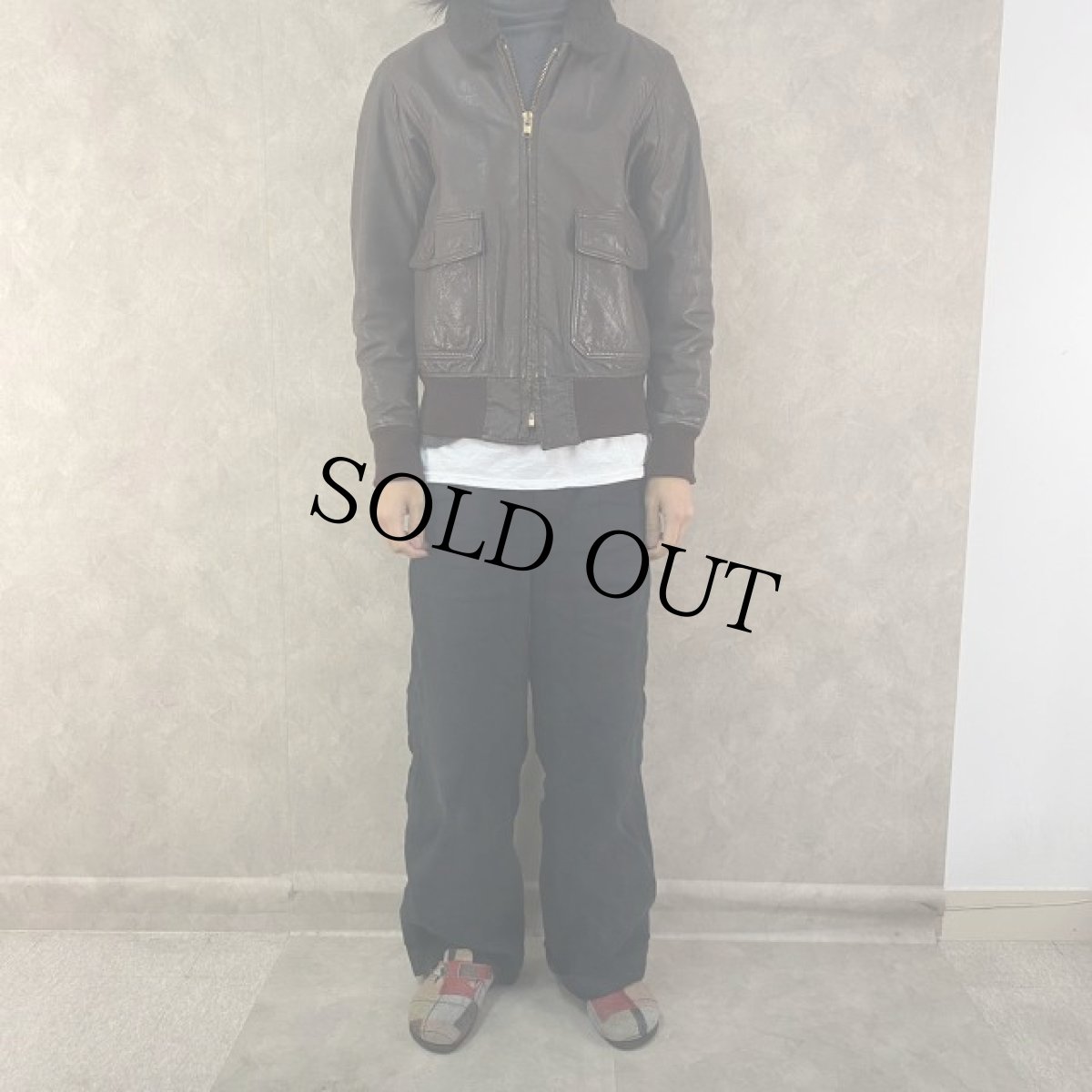 画像2: 70's U.S.NAVY G-1フライトジャケット 40 (2)