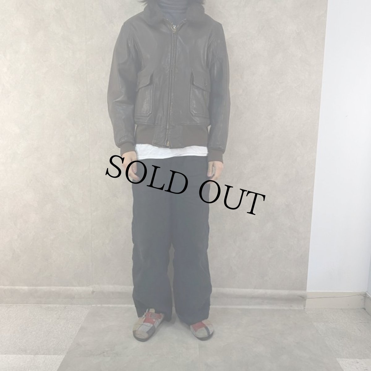 画像2: 70's U.S.NAVY G-1フライトジャケット 44 (2)