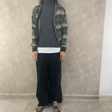 画像2: 60's Lamb Knit 総柄モヘアニットカーディガン M (2)