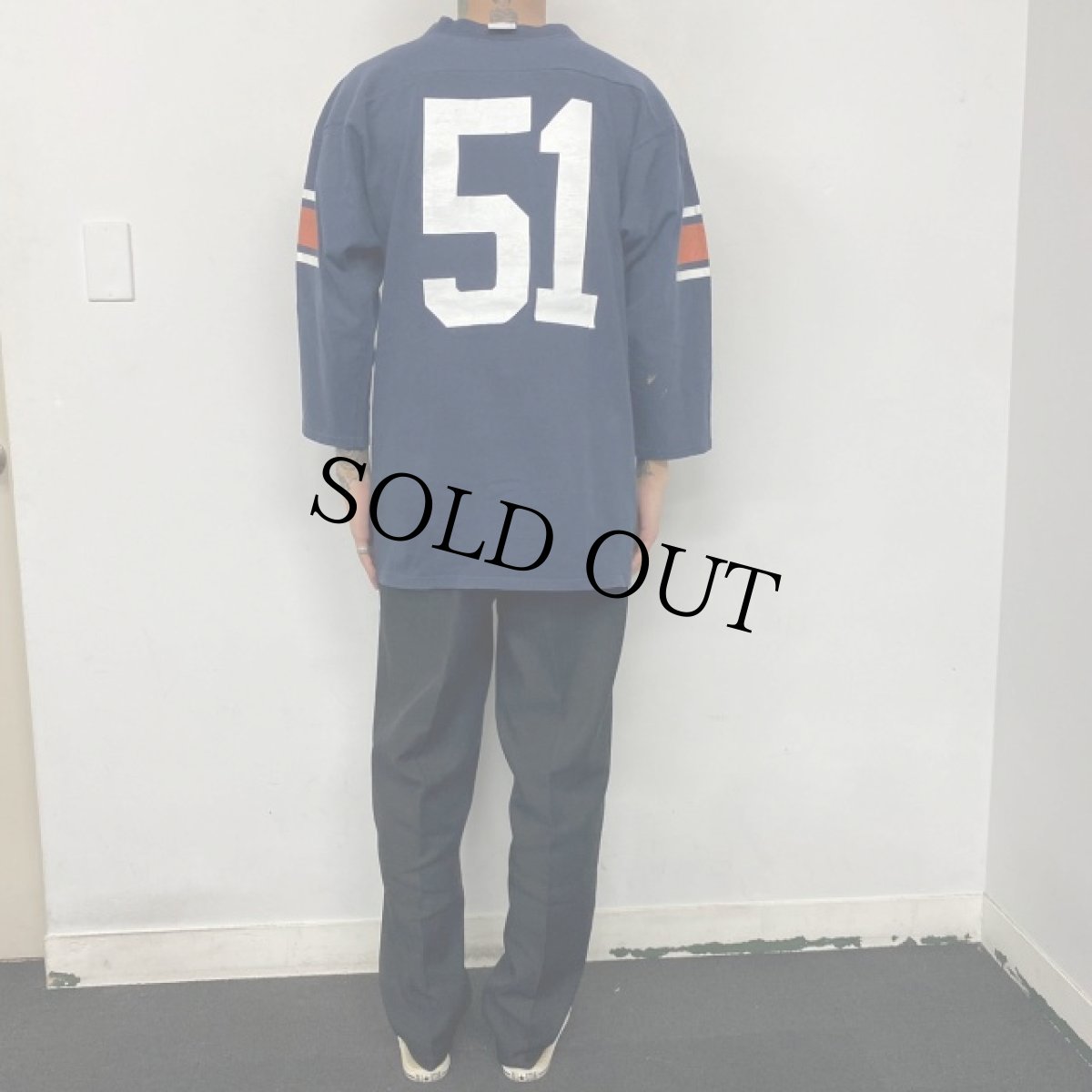 画像4: 80's Champion USA製 トリコタグ フットボールTシャツ L (4)