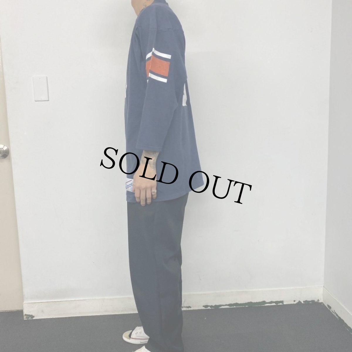 画像3: 80's Champion USA製 トリコタグ フットボールTシャツ L (3)