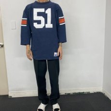 画像2: 80's Champion USA製 トリコタグ フットボールTシャツ L (2)