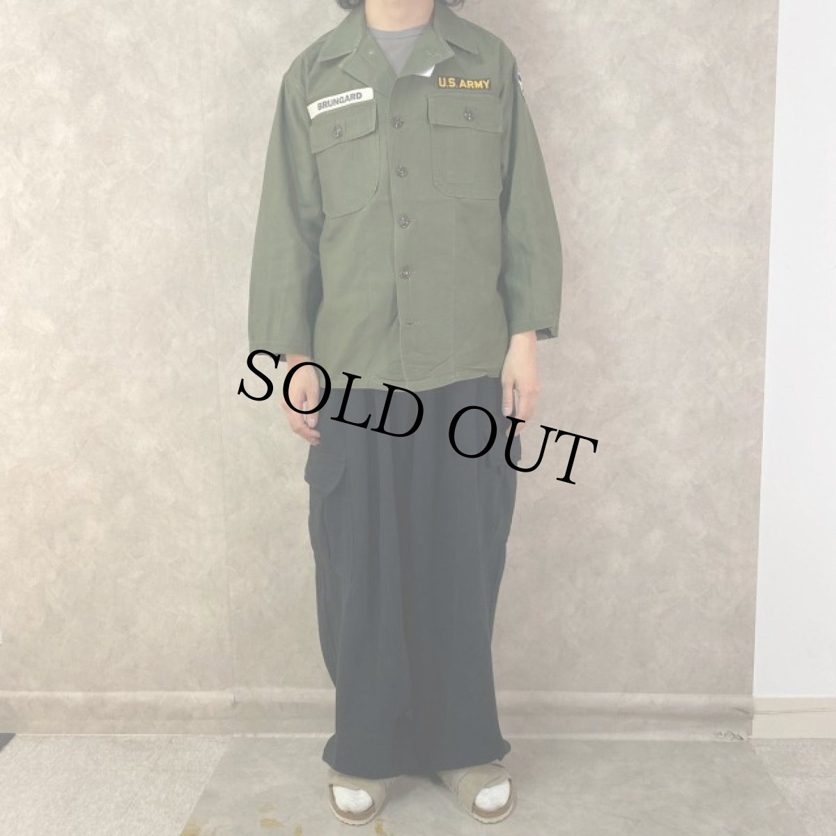画像2: 50's U.S.ARMY Utility Shirt 1st LARGE (2)