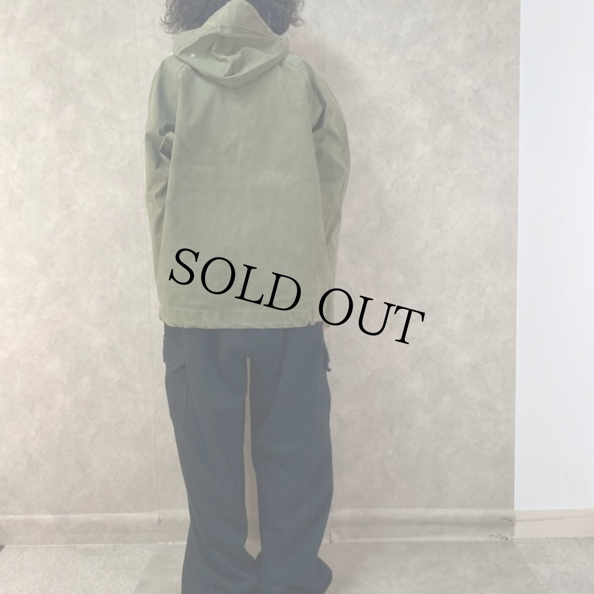 画像4: 40's U.S.NAVY デッキレインパーカー ステンシル入り L (4)