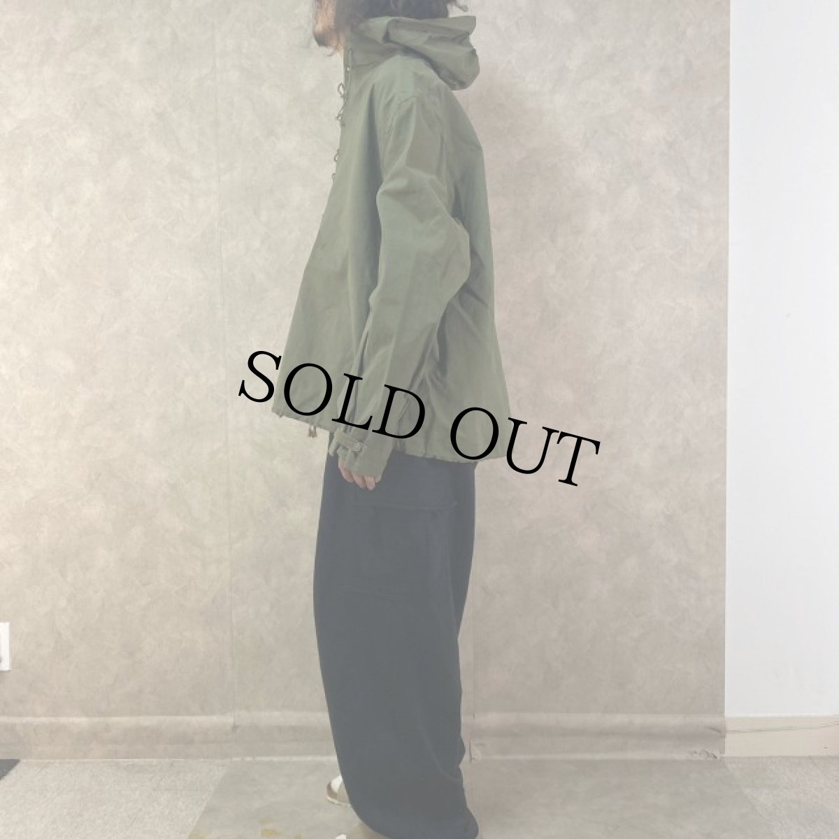 画像3: 40's U.S.NAVY デッキレインパーカー ステンシル入り L (3)