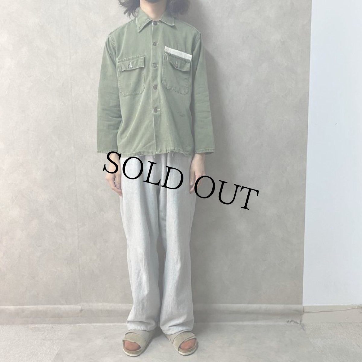 画像2: 40's〜50's U.S.ARMY 13スター Utility Shirt (2)