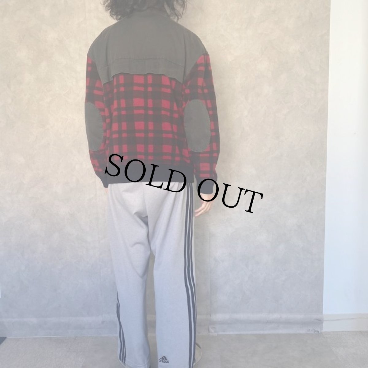 画像4: 90's POLO Ralph Lauren SPORTSMAN チェック柄 フリース切り替え ジャケット L (4)