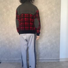 画像4: 90's POLO Ralph Lauren SPORTSMAN チェック柄 フリース切り替え ジャケット L (4)