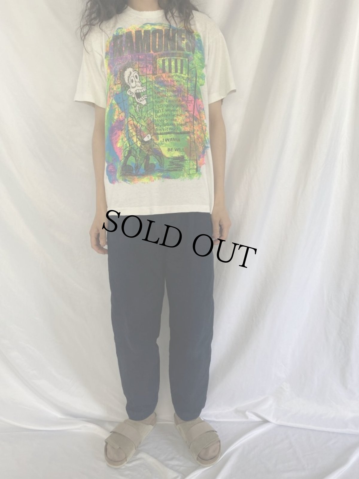 画像2: 90's RAMONES USA製 "ESCAPE FROM NEW YORK" パンクロックバンドツアーTシャツ L (2)