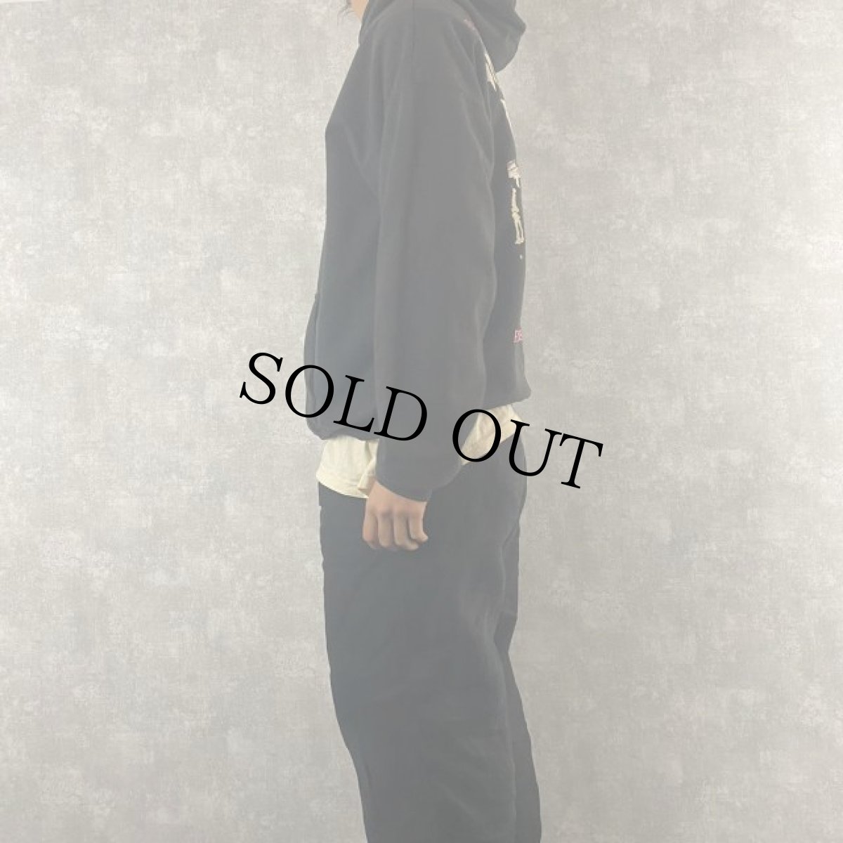 画像3: 90's USA製 BALZAC "Atom-Age Vampire In 308" ヘヴィーメタルバンドスウェットフーディ XL (3)