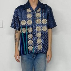 画像4: ink "BANDANA PATTERN SHIRT" BLUE TONE 【M】 (4)