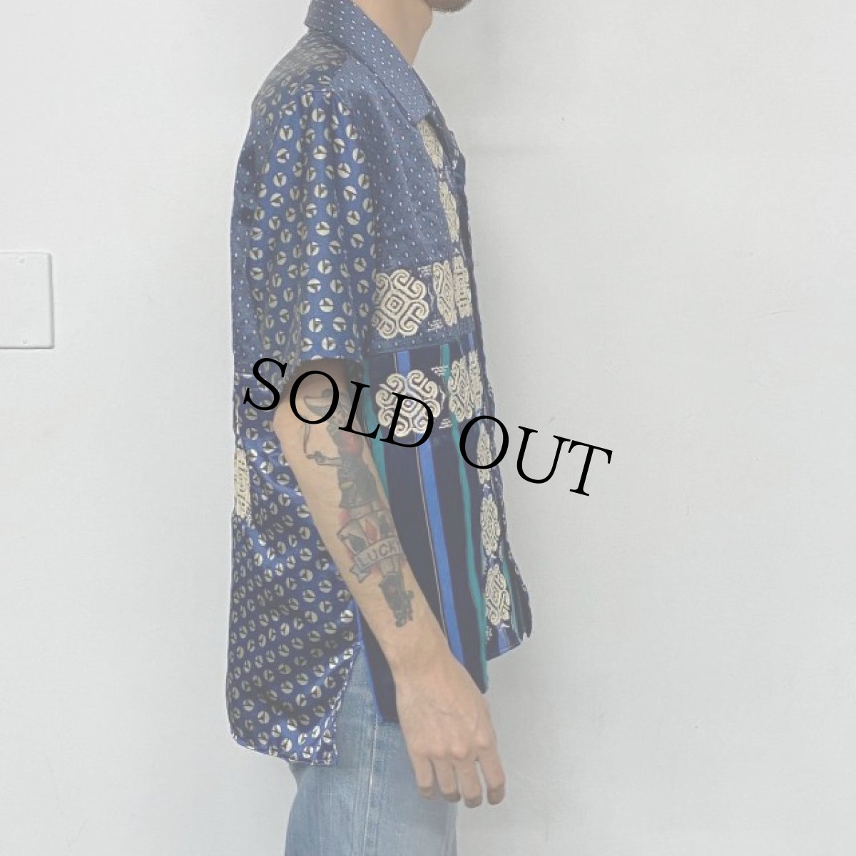 画像5: ink "BANDANA PATTERN SHIRT" BLUE TONE 【M】 (5)