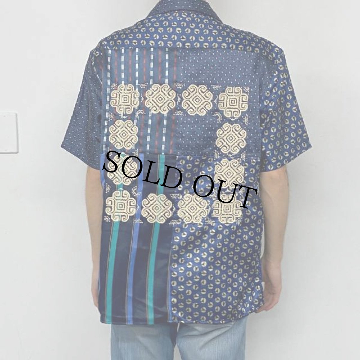 画像6: ink "BANDANA PATTERN SHIRT" BLUE TONE 【M】 (6)