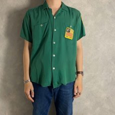 画像4: 60's The Topp Score チェーン刺繍×パッチ付き Bowling Shirt M (4)