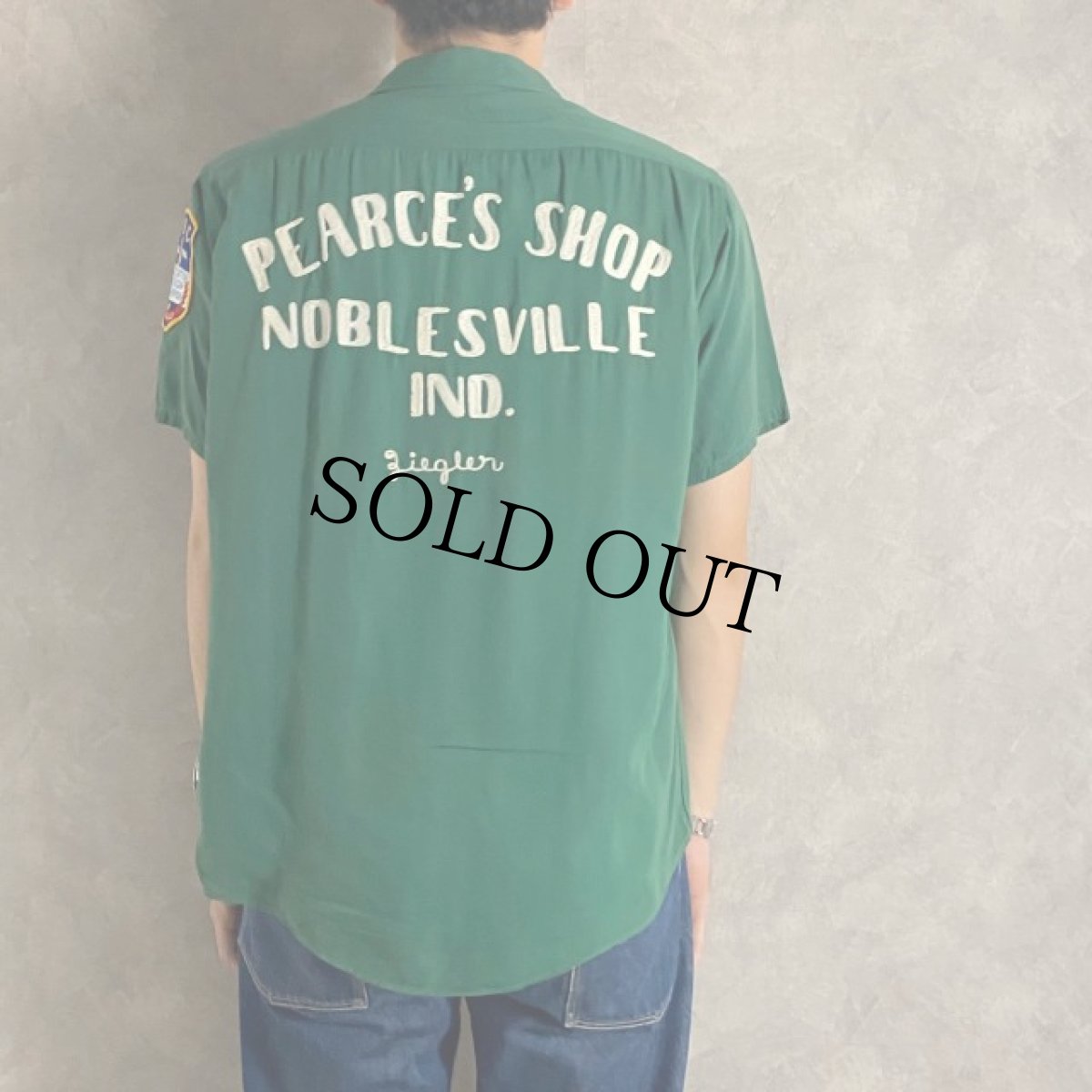 画像6: 60's The Topp Score チェーン刺繍×パッチ付き Bowling Shirt M (6)