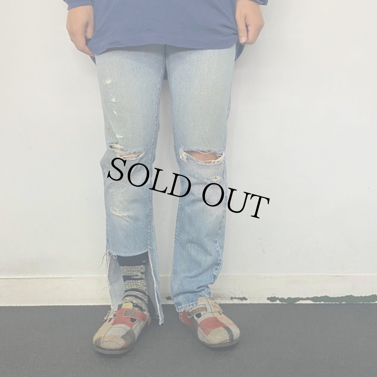 画像4: 70's Levi's 505 赤耳 66single デニムパンツ W30 (4)