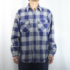 画像2: 80's FIVE BROTHER USA製 チェック柄 ヘビーネルシャツ XL (2)