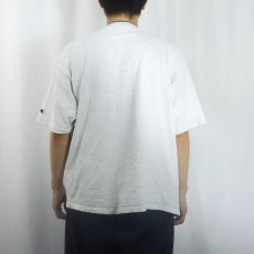画像3: 90's Champipon USA製 青刺繍タグ 後期 レイヤードデザイン ロゴプリントTシャツ XL (3)
