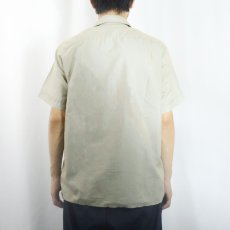 画像3: 60's コットンポリ オープンカラーシャツ M (3)