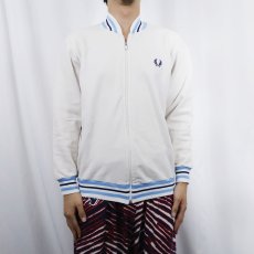 画像2: FRED PERRY ロゴ刺繍トラックジャケット M (2)