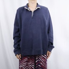 画像2: 90's Ralph Lauren POLO SPORT ハーフジップ ハイネックスウェット NAVY XL (2)