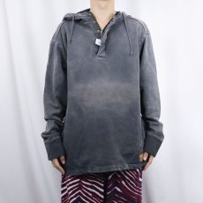 画像2: Weird Fish ハーフジップ スウェットフーディー BLACK M (2)
