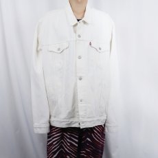 画像2: Levi's ホワイトデニムジャケット XXL (2)