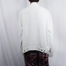 画像3: Levi's ホワイトデニムジャケット XXL (3)