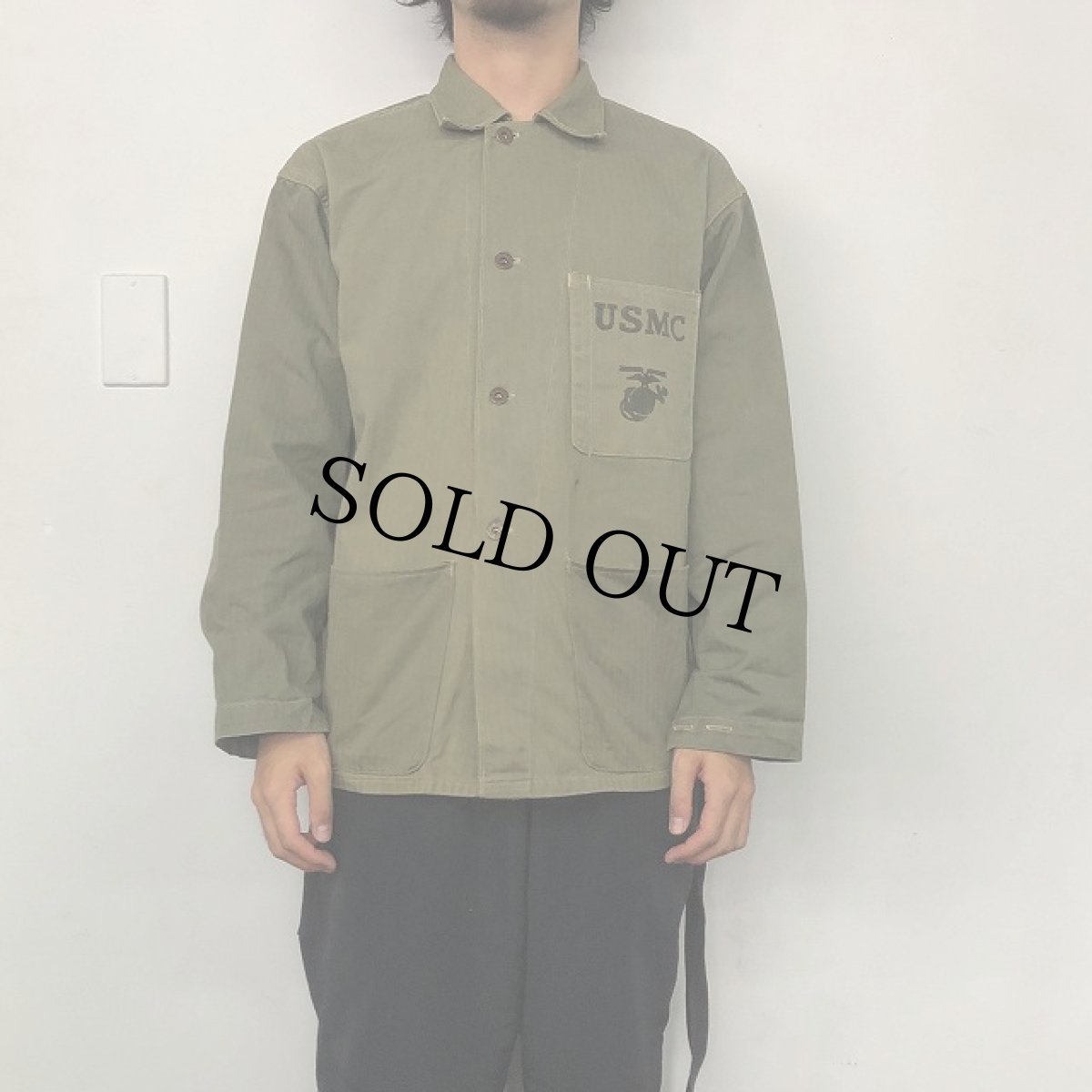 画像4: 40's USMC P-41 HBT Utility Jacket "2TONE" 38 (4)