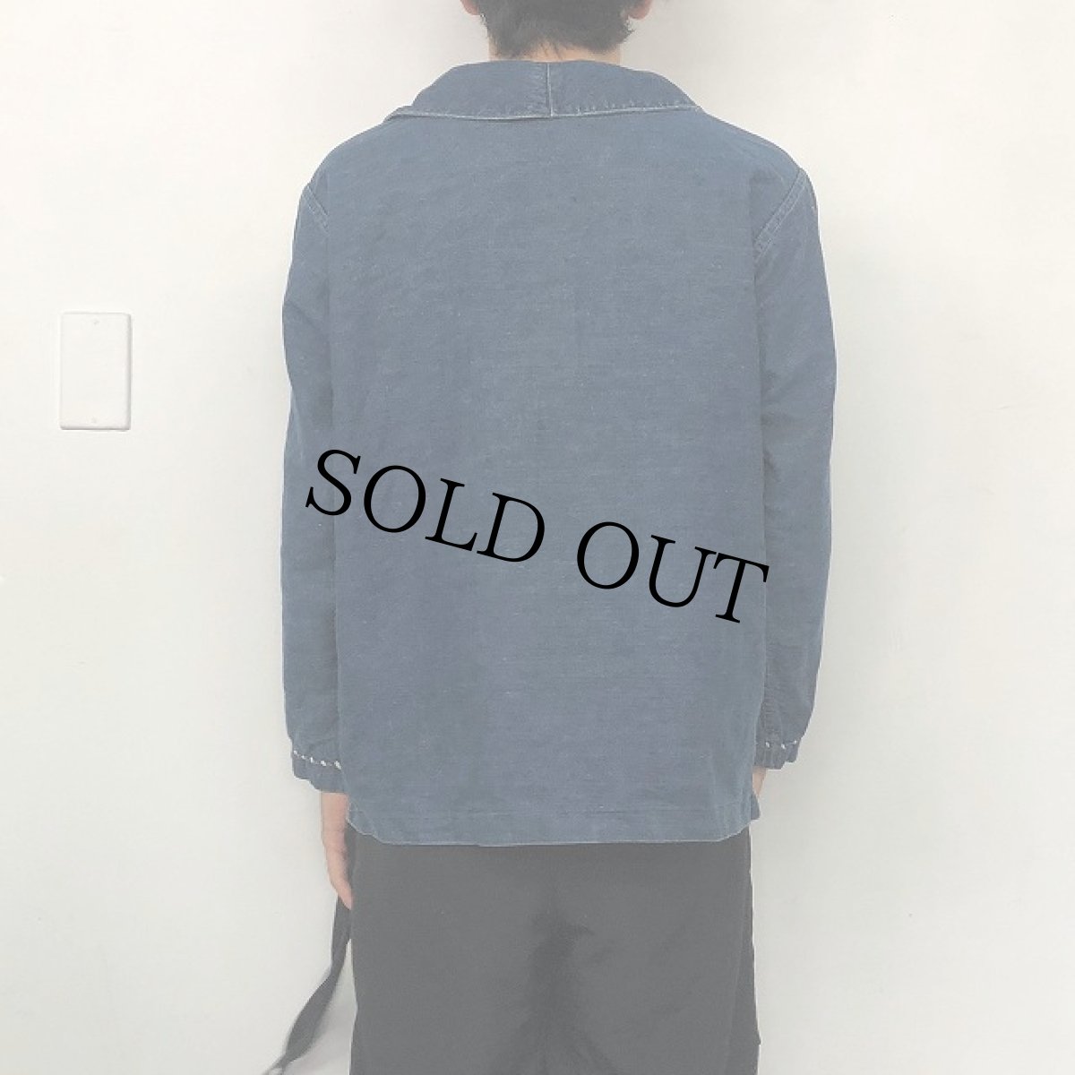 画像5: 30〜40's U.S.NAVY Shawl Collar Pullover Denim Jacket (5)