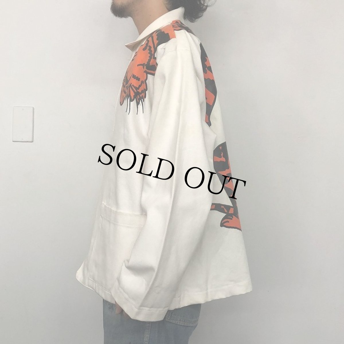 画像5: VINTAGE タイガーペイント ホワイトカバーオール (5)