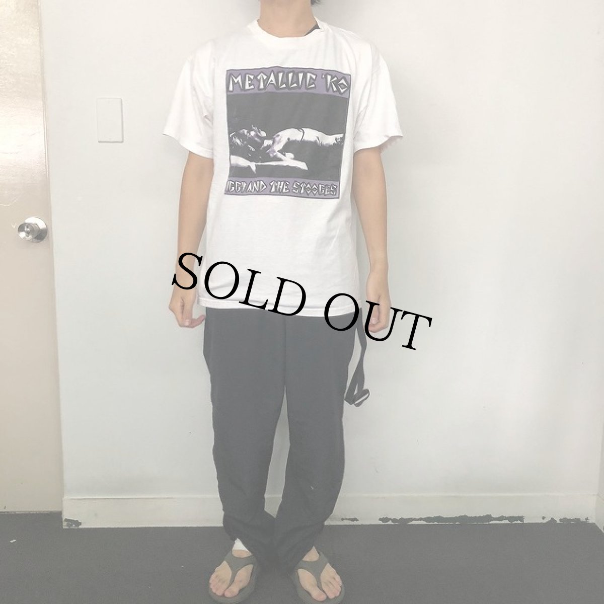 画像3: 90's IGGY AND THE STOOGES "METALLIC 'KO" ロックバンドTシャツ L (3)