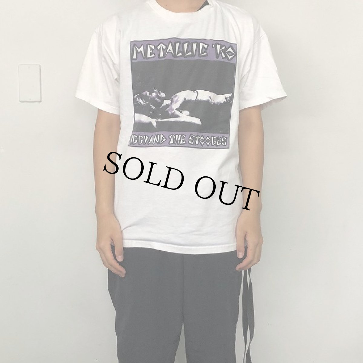 画像2: 90's IGGY AND THE STOOGES "METALLIC 'KO" ロックバンドTシャツ L (2)