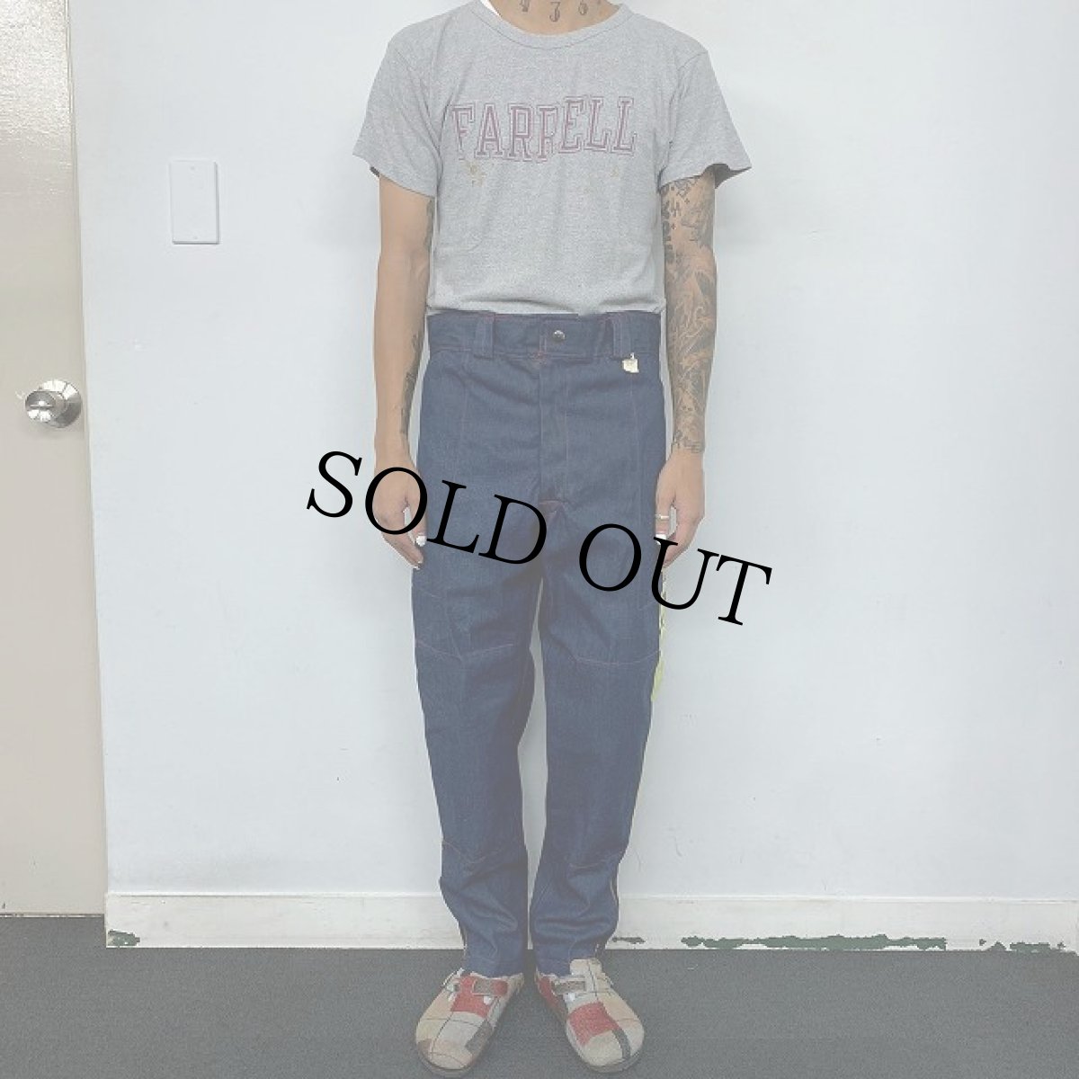 画像2: 60〜70's YAMAHA デニムモトクロスパンツ DEADSTOCK W33 (2)