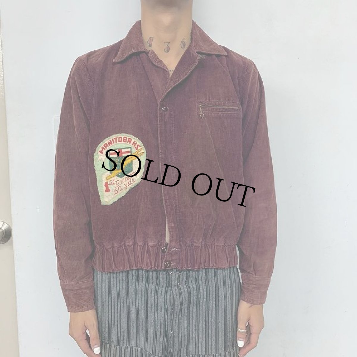 画像3: 50's ワッペン付き コーデュロイスタジャン (3)