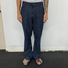 画像2: 90's BILL BLASS JEANS 総柄 ラメ入り ベルボトムパンツ W32 (2)