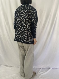 画像4: 90's Nappy Threads USA製 ネジプリント モックネックロンT XL (4)