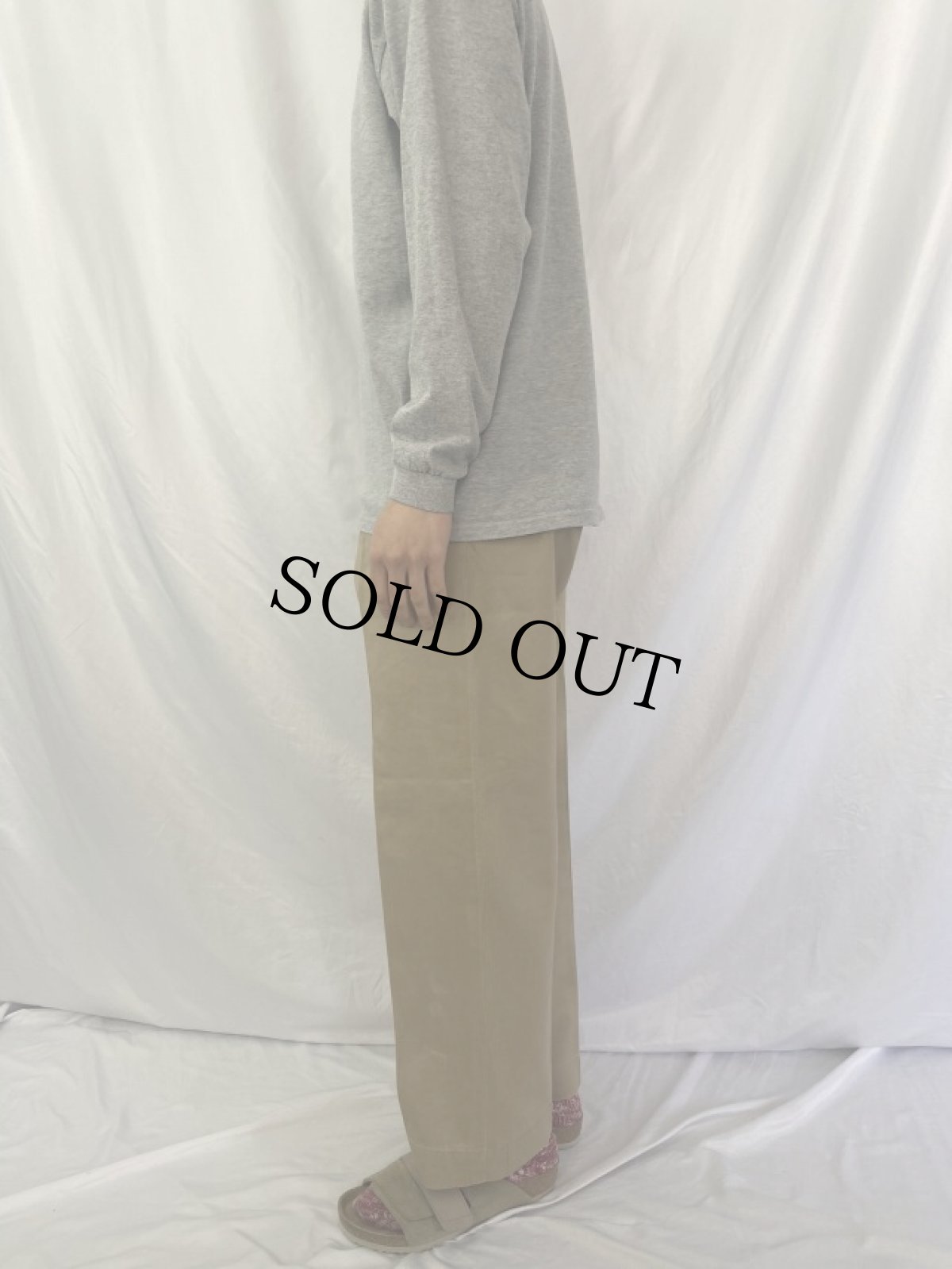 画像3: 50's U.S.ARMY 糊付け＆プレス チノトラウザーズ W28 (3)