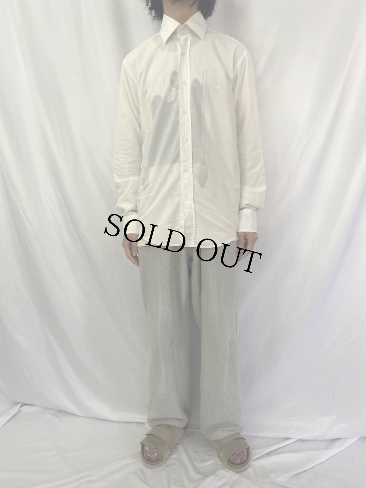 画像2: BURBERRY LONDON ボタンダウンコットンシャツ 40 (2)