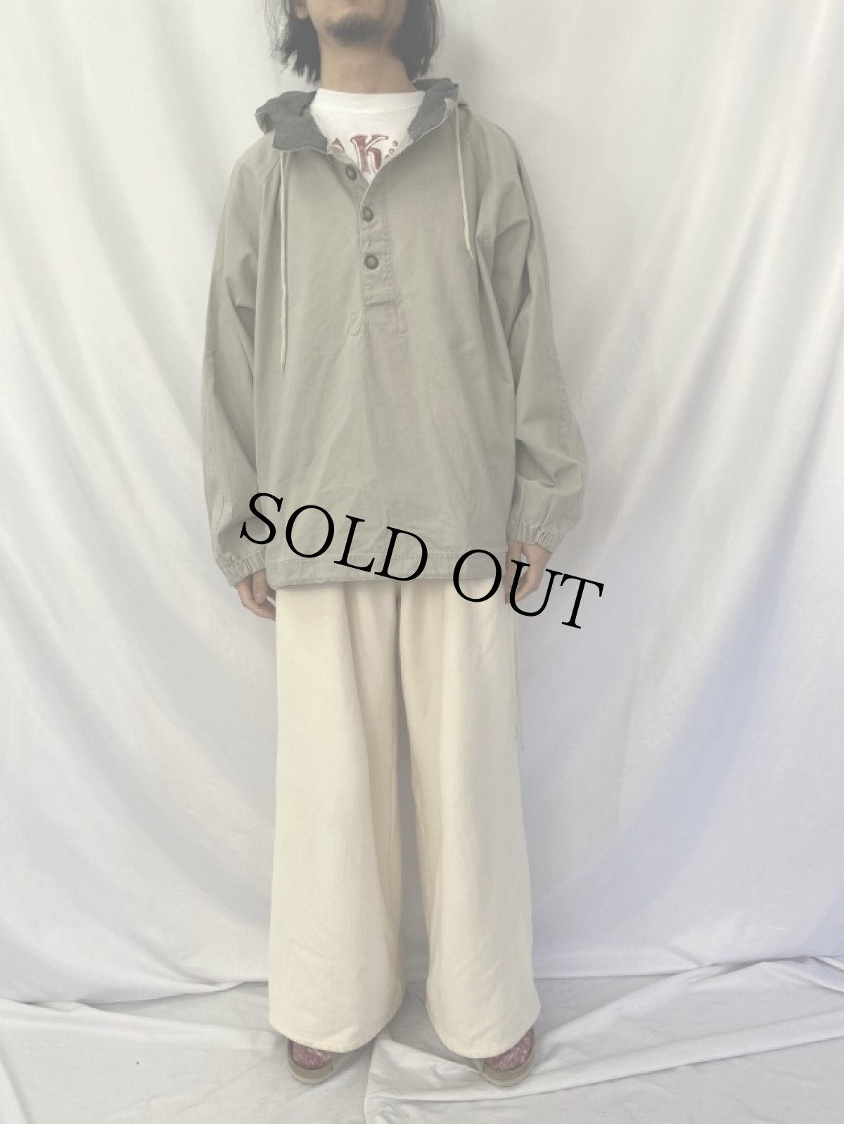 画像2: Great Land コットンプルオーバーパーカー L (2)