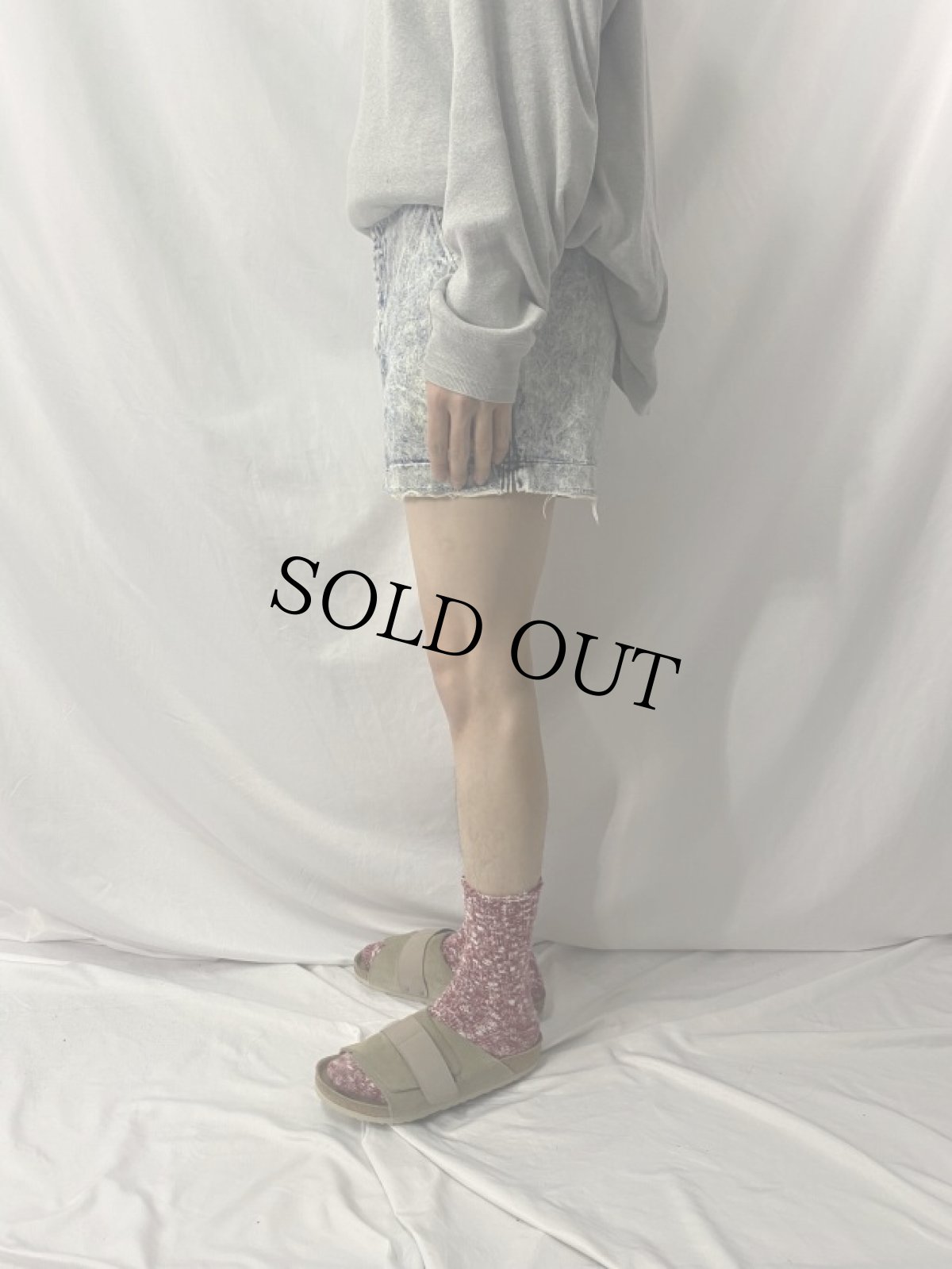 画像3: 90's NIKE CHALLENGE COURT ロゴ刺繍デニムショーツ W30 (3)