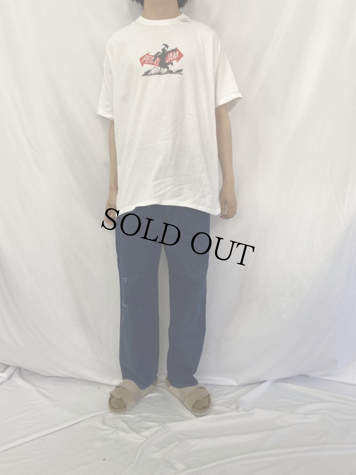 画像2: 2003 PEARL JAM "RIOT ACT" ロックバンドツアーTシャツ XL (2)