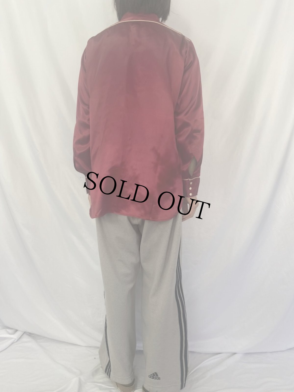 画像4: 50's LEVI'S ショートホーン サテンウエスタンシャツ 15 1/2 (4)