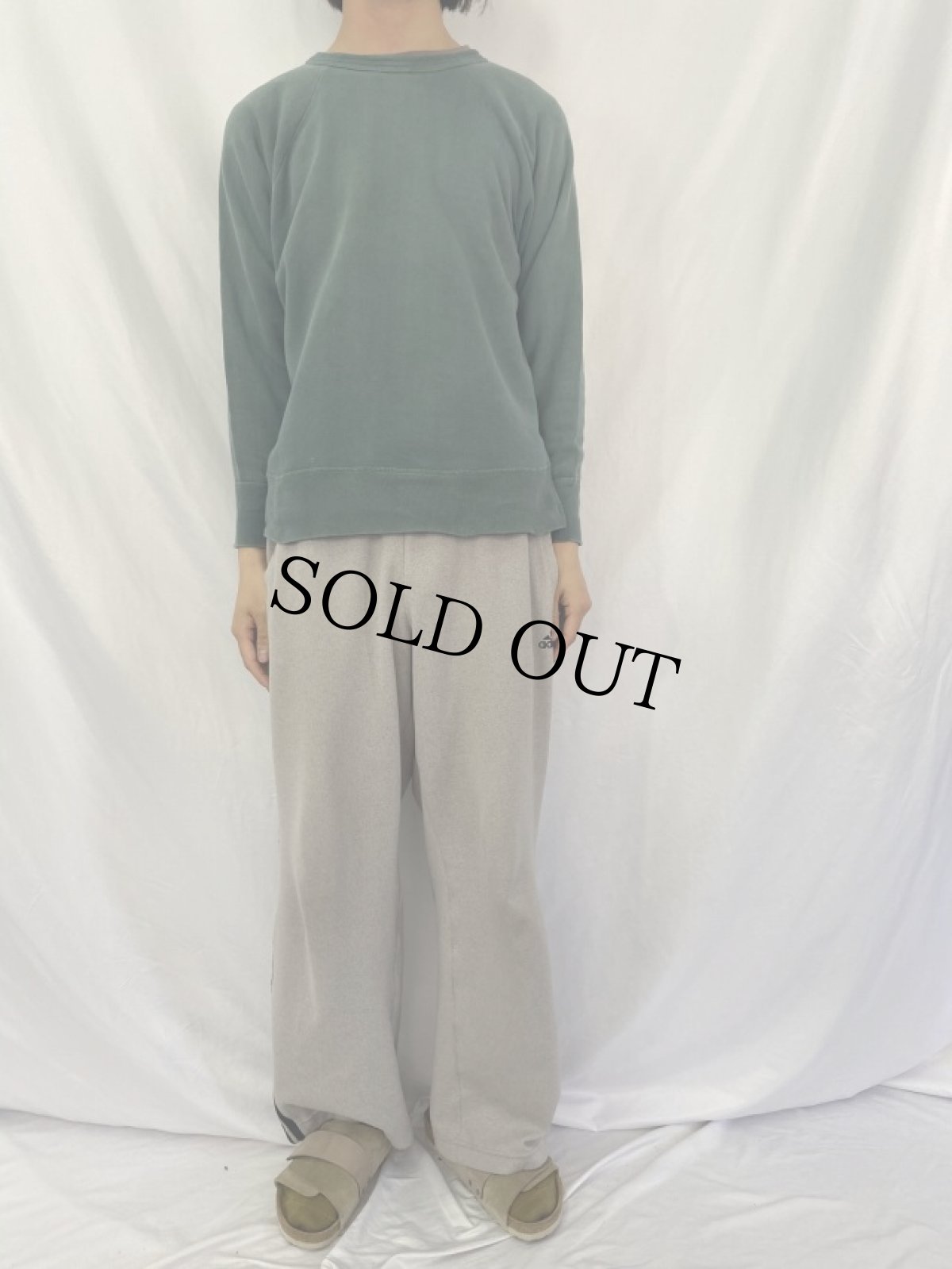 画像2: 50's HANES WIND SHIELD 無地スウェット 42/44 (2)