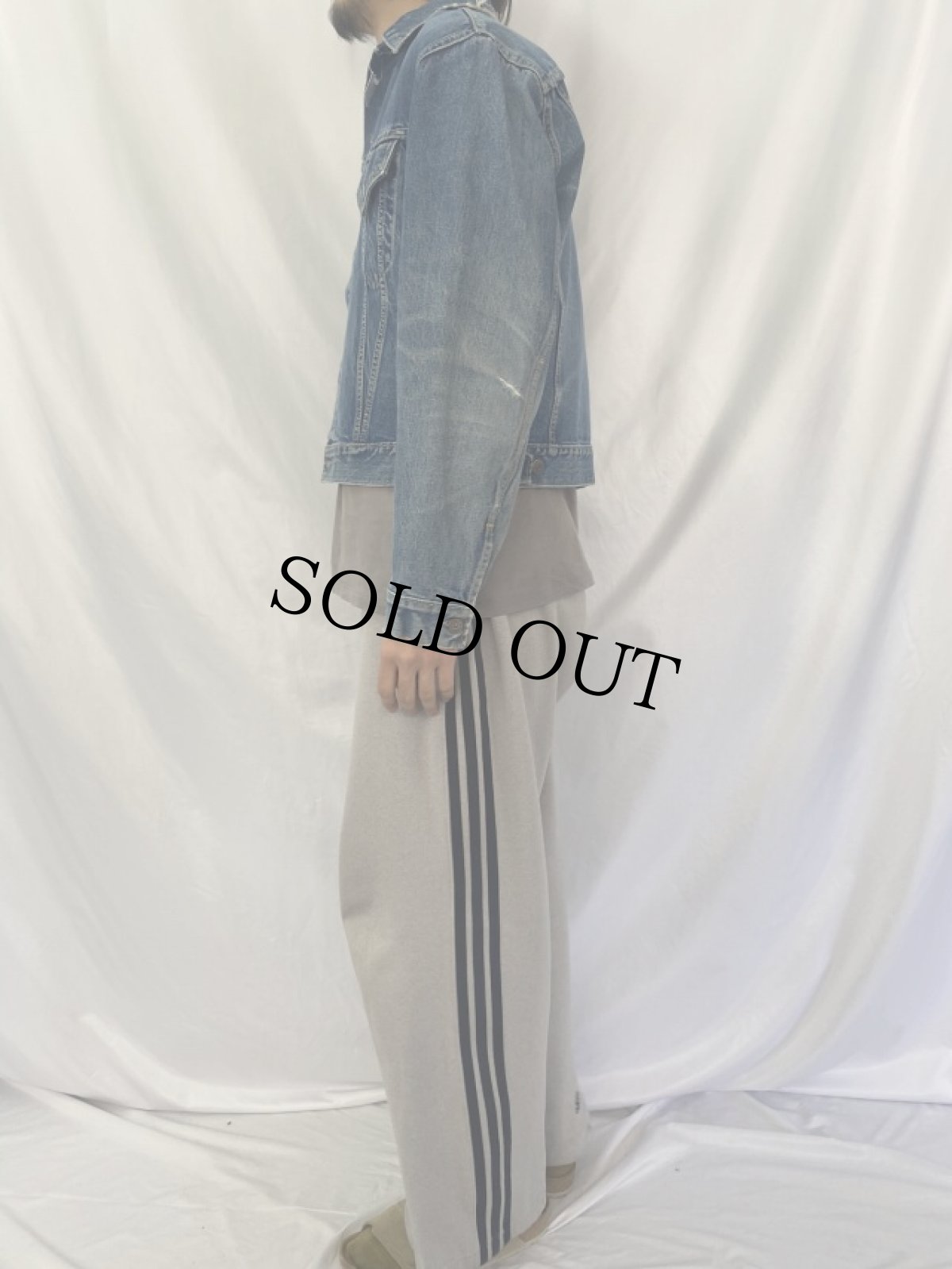 画像3: 60's LEVI'S 557 BIGE USA製 3rd デニムジャケット size42 (3)