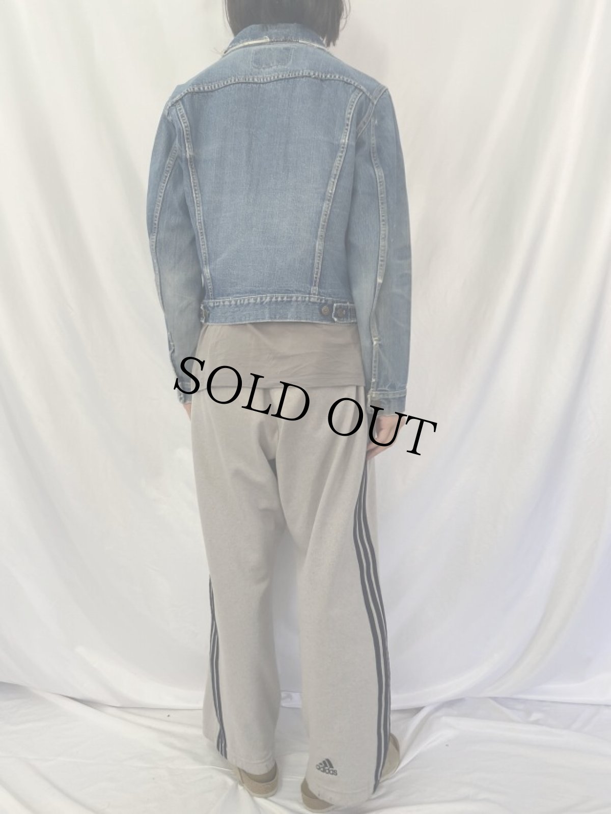 画像4: 60's LEVI'S 557 BIGE USA製 3rd デニムジャケット size42 (4)