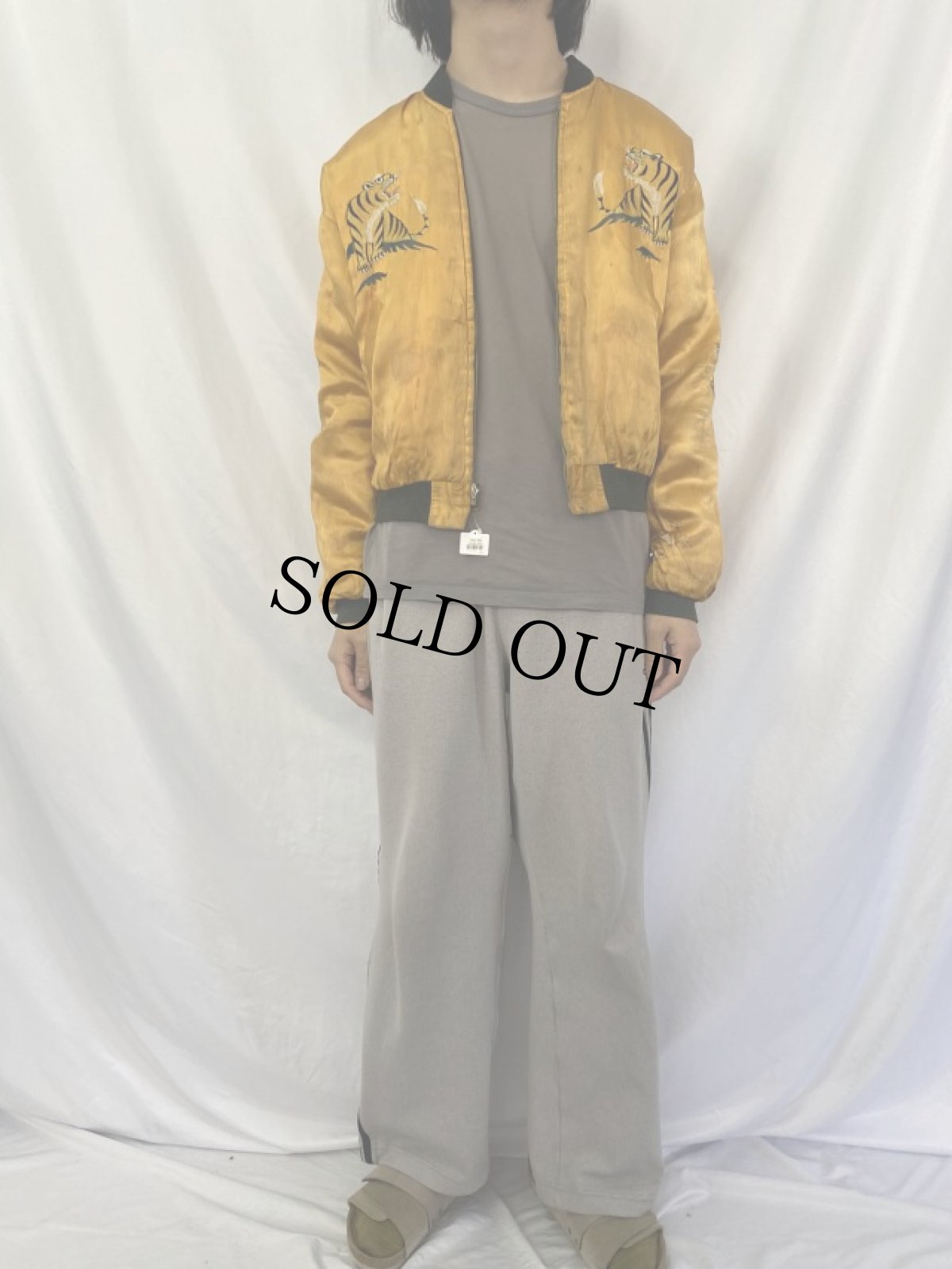 画像5: 50's "KOREA" 国連旗×虎×レッドデビル サテン スーベニアジャケット (5)