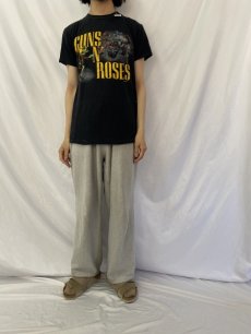 画像2: 80's GUNS N' ROSES ロックバンドツアーTシャツ M (2)