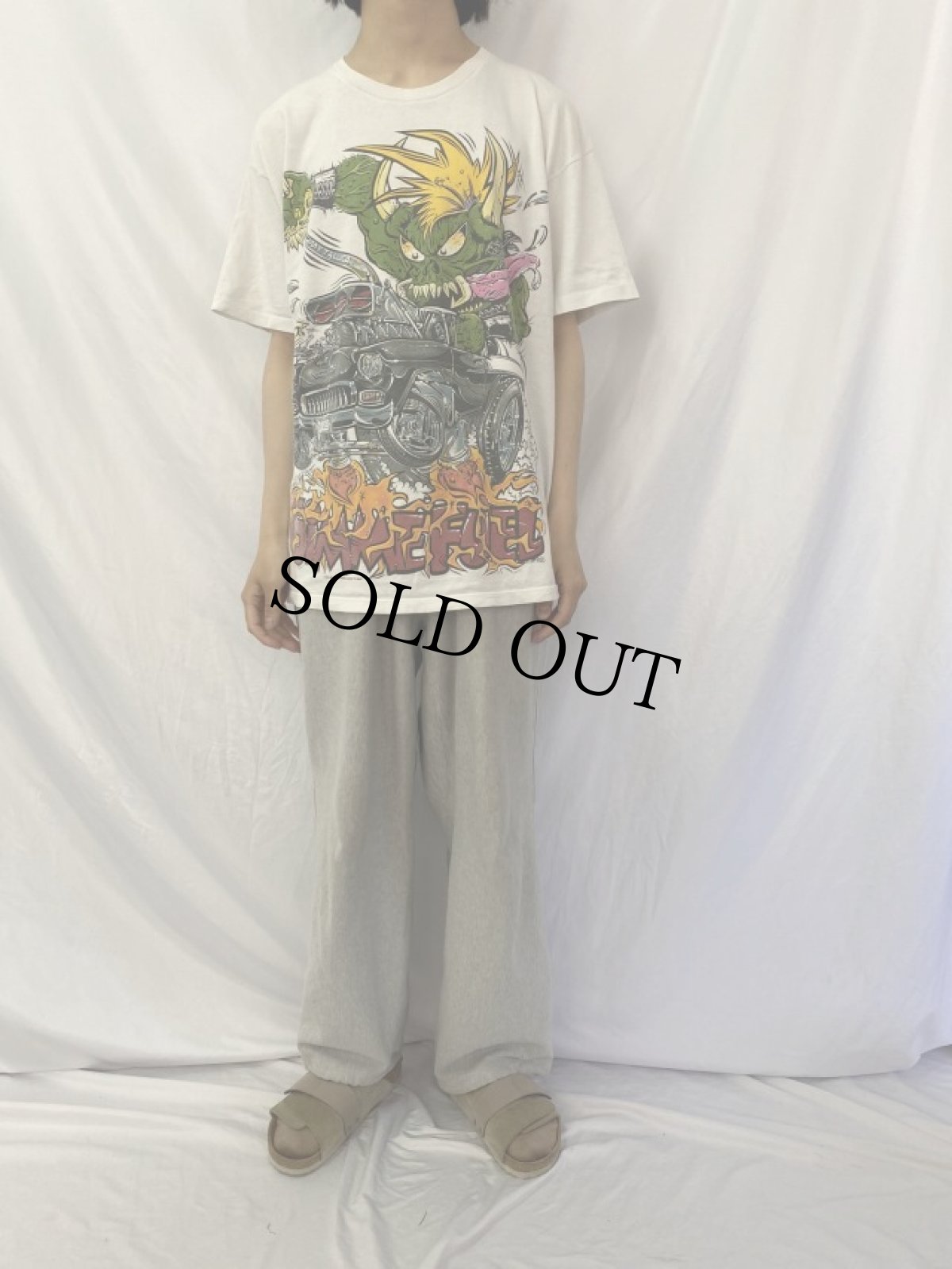 画像2: 90's METALLICA USA製 "GIMMEFUEL"ロックバンドTシャツ XL (2)